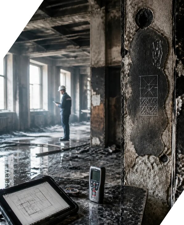 Обследование зданий после пожара в Долгопрудном от 15219 р. | ЭкспертизаРоссия