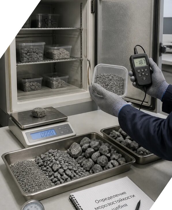 Определение морозостойкости щебня в Долгопрудном от 3551 р. | ЭкспертизаРоссия