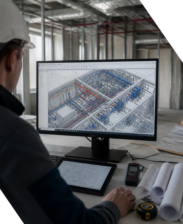 Создание BIM модели инженерных сетей для объектов в Долгопрудном